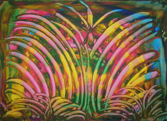 RAIN>FOREST - 25 - sunrise - Acryl auf Lwd - 2025 - 55 x 75 cm